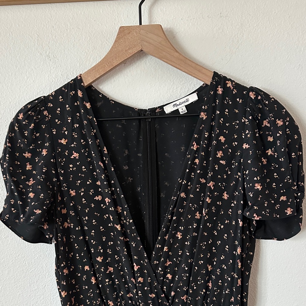 MADEWELL Floral Black Midi Dress - Picture 4 of 6